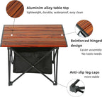 ROCK CLOUD Portable Camping Table Ultralight Aluminum Camp Table Folding Compact Beach Table with Storage Bag for Camping Hiking Backpacking Outdoor Picnic(Reinforced Frame-Small)