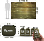 Emergency Mylar Thermal Blanket 4 Pack. Space Blankets for Survival Kits & Extreme Cold Weather - NASA Designed - Perfect for Camping Survival, Bug Out Bag, Hiking, Car Survival