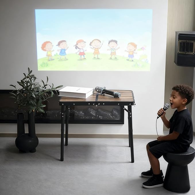 Small Folding Camping Table, 2ft Portable Picnic Table Aluminum 24" x 16" Folding Table, 3 Adjustable Heights Portable Lightweight Table Dining Table for RV, Picnic, Beach (Wood Grain)