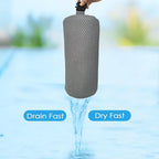 REEZEIVI 2 Pack Headrest Pillow for Patio Chaise Lounge,Chaise Lounge Pillows Outdoor 3D air mesh with Elastic Band,Quick Drying and Washable Spa Pillow for Recliner,Beach Chair,Office Chair,Gray