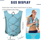 Running Vest for Women & Men, Lightweight 150g Hydration Backpack, 6L Pack for Trail Running, Marathon, Hiking, Cycling, Jogging, Adjustable Fit