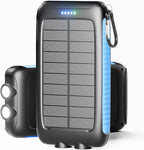 Solar Charger Power Bank 49800mAh - Portable Fast Charging Power Bank with Type-C & Dual USB Ports, Compatible with iPhone, Samsung & More, Waterproof Solar Panel for Camping, Hiking, and Outdoor Use