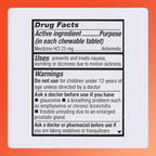 Rugby Meclizine Chewable Tablets 25mg - Anti-Nausea Medicine Helps with Motion Sickness - 100 Count (6 Pack)
