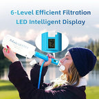 Üν Water Filter Straw with LED Display, Portable Survival Water Purifier for Camping, Hiking, Backpacking & Emergency Preparedness, Compact Emergency Water Filter for Outdoor Adventures