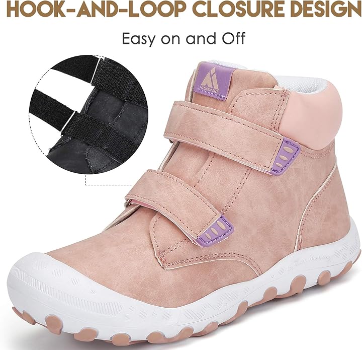 Mishansha Kids Hiking Boots Toddler Girls Boys Hiking Shoes Water-Resistant Anti-Collision Non-Slip Athletic Outdoor Trekking Boots