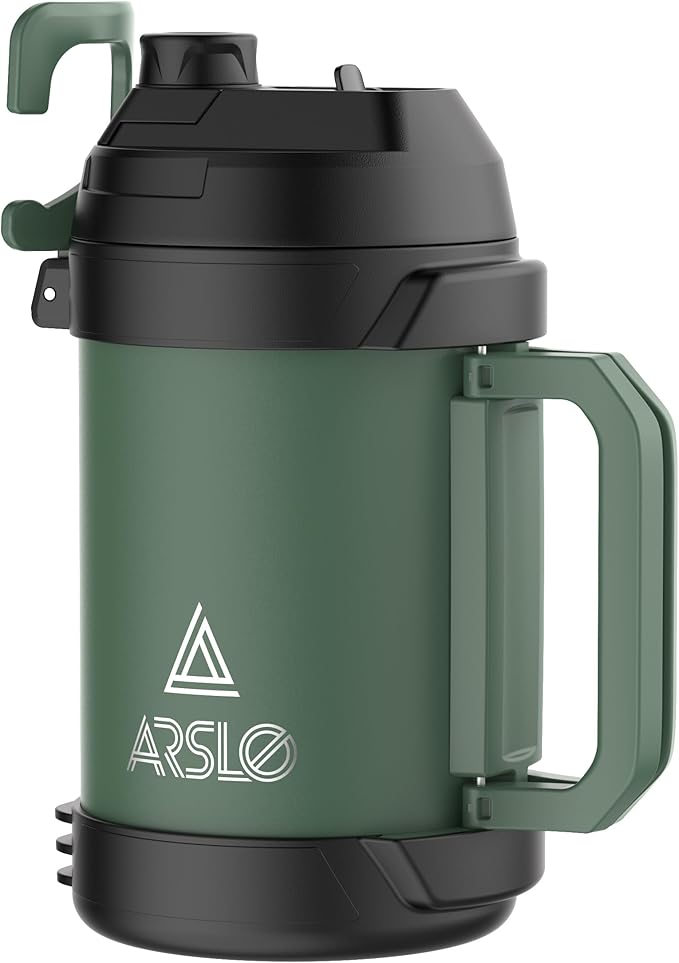 Sports Water Jug - Gallon Water Bottle - Large Insulated Stainless Steel Bottle for Gym, Workouts, Basketball, Football, Soccer - Keep Water Cold for Up To 24 Hours - 108OzNEW