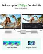 Fitee Thunderbolt 5 Cable 5FT Compatible, 80Gbps USB4 Cable, PD3.1 240W Charging, 120Gbps Video Bandwidth, 16K/Dual 8K, Braided USB C Video Cables for iPhone 16, MacBook Pro, Mac mini, PSSD, Display