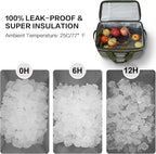 Soft Insulated Cooler Bag Collapsible Large Travel Coolers Soft Sided Coolers Ice Chest, Leakproof, Waterproof