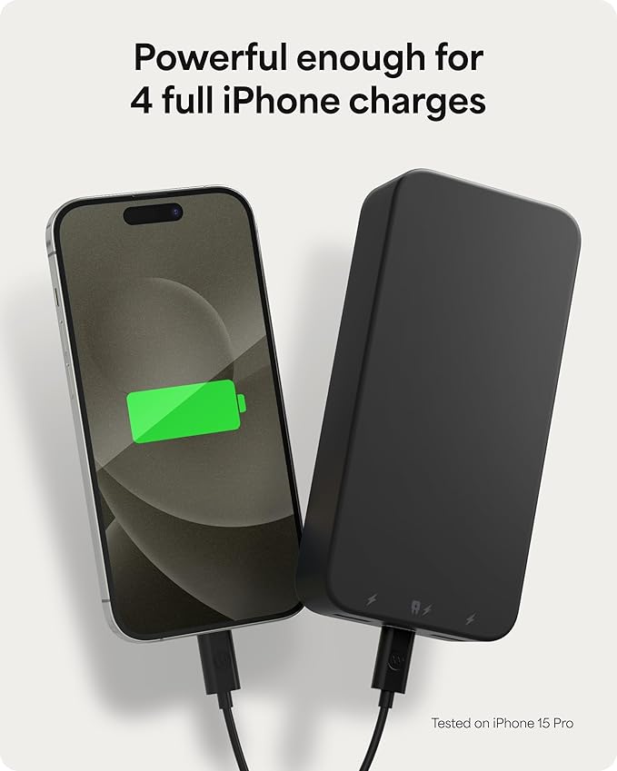 mophie Powerstation XL Power Bank 2023-20,000 mAh Large Internal Battery, (2) USB-A Ports and (1) 20W USB-C PD Fast Charging Input/Output Port, Travel-Friendly