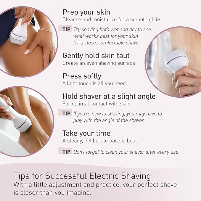 Panasonic Electric Shaver for Women, Cordless 4-Blade Shaver, Bikini Attachment, Pop-Up Trimmer, Wet Dry Operation, Electric Razors for Women - ES-AWL8AV (Purple)