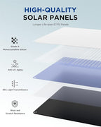 ETFE Solar Panels 400 Watts, BigBlue SolarPowa 400 Portable Solar Charger with Kickstands and MC-4(51.3V/7.8A), IP68 Waterproof, Charge Fast Cellpowa 2500 Power Station for Camping, RV Off Grid System