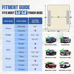 Truck Bed Mattress 5.5-5.8ft: Inflatable Air Mattress for Camping Short Truck Bed 2 Person, Air Pump 2 Pillows, Carry Bag, Khaki