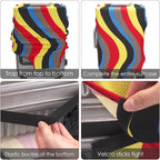 Adorila Travel Luggage Cover Suitcase Protector - Elastic Washable Protective Cover for Suitcase, Colorful Wave Pattern, Size XL