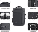 55L Carry On Backpack, Extra Large Travel Backpack for Men & Women, Expandable 60L Big Capacity Bag For Airplanes, Travel Gifts for Men Women, Fits 18.4 Inch Laptop, Luggage Suitcase Daypack, Black