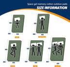 CYMULA CertiPUR-US Memory Foam Camping Mattress Pad, Portable Foam Sleeping Pad for Camping, Roll up Sleeping Mat for Adults Guest Floor Bed for Sleepover, Car, Tent SUV Cot Mattress