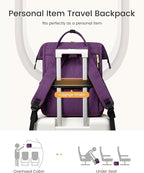 LOVEVOOK Laptop Backpack for Women with Giant Tumbler Holder Pocket,15.6 inch Waterproof Travel Backpack Purse Computer Laptop Bag,Professional Work College Nurse Teacher Backpack Personal Item,Coffee
