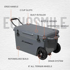 EchoSmile 25/30/35/40/60/75 Quart Rotomolded Cooler, Built to Stand up to The Rigors of The Journey