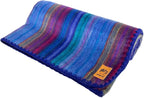 Alpaca Wool Blanket - Twin Size Bed Throw & Warm, Lightweight, Couch or Camp - Outdoor - 75 x 38 Inches (Blue & Purple)