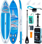 TRUISLAND Inflatable Paddle Board, Stand Up Paddle Board with Backpack, Non-Slip Thickened Deckpad, Waterproof Phone Case, Leash, Paddle, Hand Pump