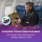 Cabeau Travel Neck Pillows for Airplanes – The Neck’s Evolution, TNE S3 – Supportive Memory Foam Design for Long Haul Flights – Attachable Seat Straps and 360° Support (Sydney Blue)