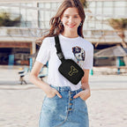 Gitus Belt Bag Fanny Pack Crossbody Bags with Initial Letter Patch Gifts for Wife Older Women Mother Coworker Bridesmaid Anniversary Travel Gifts Beach Gifts (Black-Y)