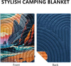 Camping Blanket,Lightweight Puffy Printed Camping Blanket Packable Outdoor Blanket for Camping,Traveling, Stadium, Hiking, Picnics