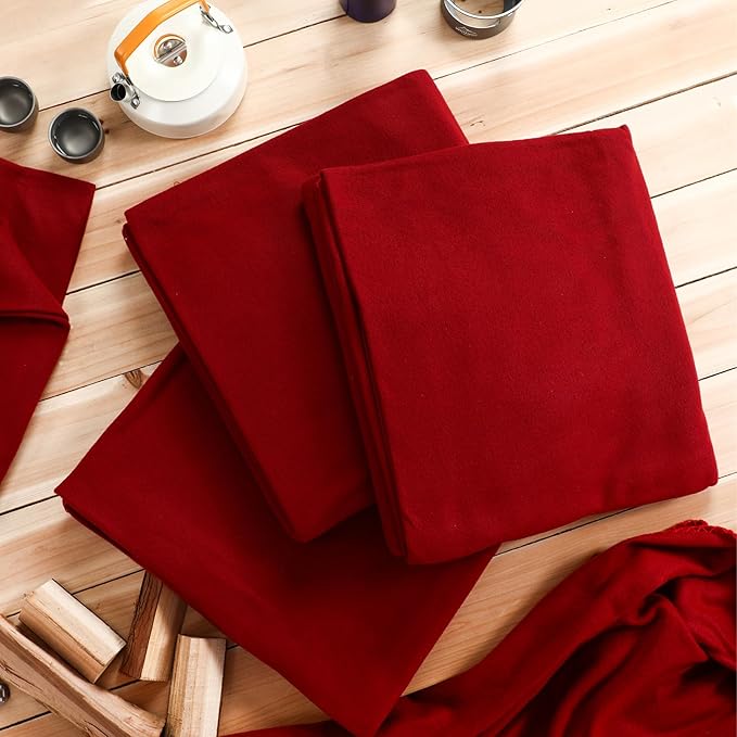 Tudomro 6 Pcs 64 x 90 Fire Retardant Blankets First Aid Red Warm Fire Retardant Blanket for Outdoors Camping Stadium Picnics Travel