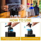Domensi 12 Pcs 100ml /3.4 oz Pump Bottle Mini Travel Bottles Small Dispenser Containers Plastic Pump Lotion Dispenser Empty Square Travel Size Containers Toiletries (Whole Black)