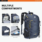 SKYSPER Packable Hiking Backpack 30L Lightweight Daypack Travel Backpacks for Women Men（Blue）