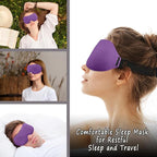 3D Sleep Mask for Side Sleepers – 100% Light Blocking Eye Mask for Sleeping, Zero Eye Pressure, Soft Breathable Memory Foam, Adjustable Strap for Travel, Men & Women (Purple)