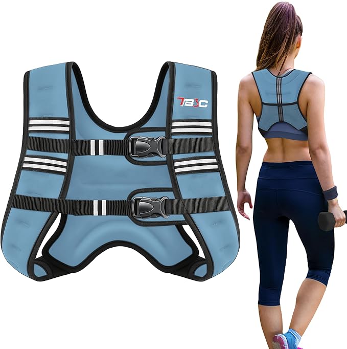 Weighted Vest Woman - Womens Weight Vest for Walking, Strength Training Weight Vests for women, Reflective Stripe Fitness Vest for Workout Running Jogging