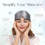 ZIMASILK 100% 22 Momme Mulberry Silk Sleep Mask - Full Silk Filled, Ultra-Soft & Breathable, Face-Hugging Blackout Eye Cover for Sleeping (Blackish Grey)