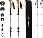 Retrospec Solstice Hiking Poles for Men & Women - Adjustable and Collapsible Lightweight Walking & Trekking Sticks - Aluminum w/Cork or Foam Grip