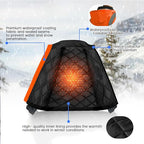 Reflective Jackets, High Vis Safety Work Jacket with Pockets for Men& Women, Construction Coats for Winter Cold Weather, Waterproof Rain Gear, Class 3, Orange-Black, L