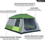 Tenplay 2-8Person Instant Pop-Up Family Tent,Family Large 2 Room Camping Tent, Easy Setup in 60s,Includes Rainfly,Room Divider,Carry Bag, Large Cabin Multi Room Tents for Camping Hiking Sleepover