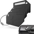 Untethered 4-Pack Luggage Tag Set | Durable Luggage Tags for Suitcases & Travel Bags | Bag Tag & Name ID Identifiers | Suitcase Tags for Easy Luggage Identification