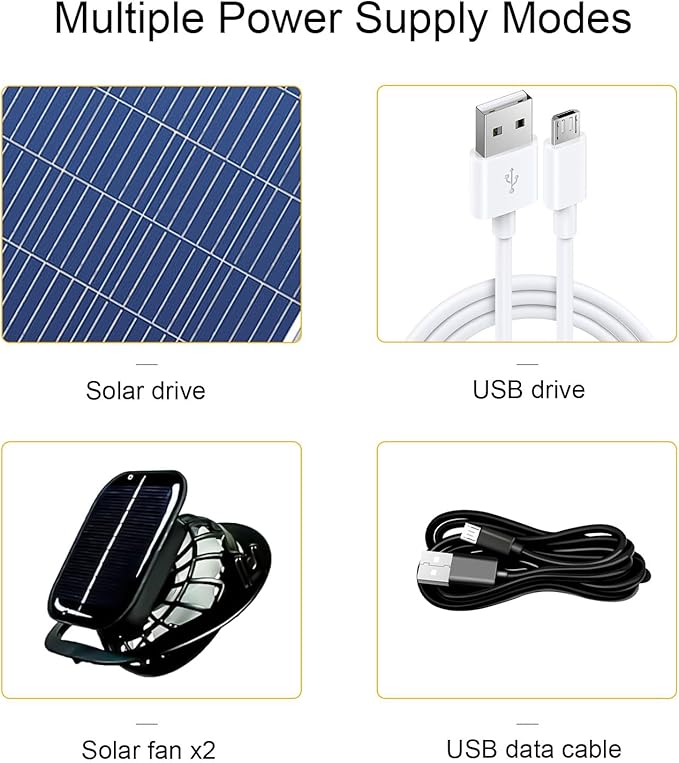 Outdoor Wide Brim Sun Hat with 2 Solar Fan for Men Women UPF50+ Outdoor Hiking Sun Protection Bucket Fishing&Cycling Hat