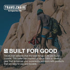 Travel Chair Slacker Tripod Chair for Camping, Lightweight Chair, Adjustable Carry Strap for Easy Transport | Oversized Duck Feet for Improved Stability | Perfect for Outdoor Adventures (Blue)