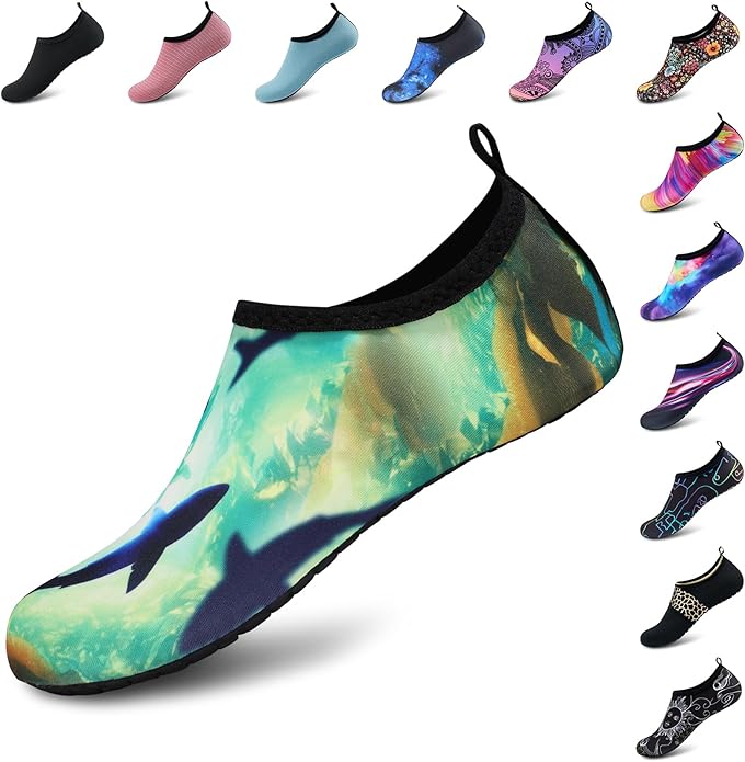 Deevike Water Shoes for Women Men Barefoot Quick-Dry Aqua Socks Slip-on for Beach Swim Surf Yoga Exercise