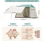 3-5 Person Waterproof Camping Tent,Large Family Cabin Tents for Outdoor Camping Hiking Backpacking Picnic