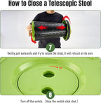 Upgraded Foldable Stool Thickened, Portable Collapsible Stool Retractable Stool for Fishing, Hiking Tours, BBQ, Parties, Outdoor Activities (Olive Green)