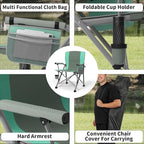 Oversized Camping Chair for Adults Heavy Duty,Heavy Duty Lawn Chair with Side Pockets，Outdoor Camping, Fishing, Beach,Hiking Foldable Camping Chair