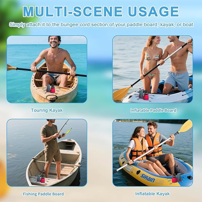 Paddleboard Cup Holder，Non-Tipping Kayak Cup Paddle Board and Stand Up Paddle Board Accessories，2 in 1 Stand Up Paddleboard Drink Holder for Types of Cup Bottle Drink & Phone Holder