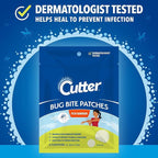 Cutter Bug Bite Patches Itch Relief Hydrocolloid Patches for Kids & Adults, Absorbs Fluids, Helps Heal, Prevents Scratching, Mosquito Itch Relief, Hydrocortisone & Suction Tool Alternative, 153 Count