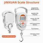 Fishing Scale 132lb/60kg Luggage Scale Digital Fish Scale with Backlit LCD Display, Fish Weight Scale Luggage Weight Scale Hanging Scale with 4 Units USB Cord, Fishing Accessories Fishing Gift