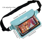 Waterproof Waist Pouch Dry Belt Bag Fanny Pack Keep Your Key Fob Wallet Kindle Phone Dry Perfect For Swim Surf Snorkel(Light Green)