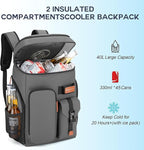 Insulated Cooler Backpack,33/45 Cans Multifunctional Double Deck Leakproof Cooler Bag with Sternum Strap,Large Capacity Lightweight Travel Camping Beach Backpack