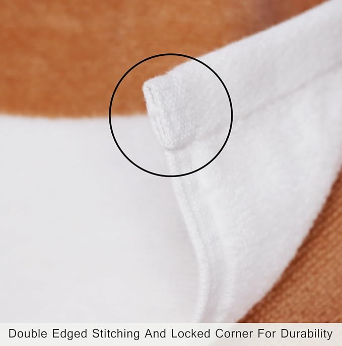 COTTON CRAFT Hooded Beach Towel – Oversized 35 x 70 Towel with Hood for Adults - 100% Cotton Velour Dobby Terry Towel - 450 GSM Pool Bath Wrap - Soft Absorbent Quick Dry – Cabana Stripe Linen