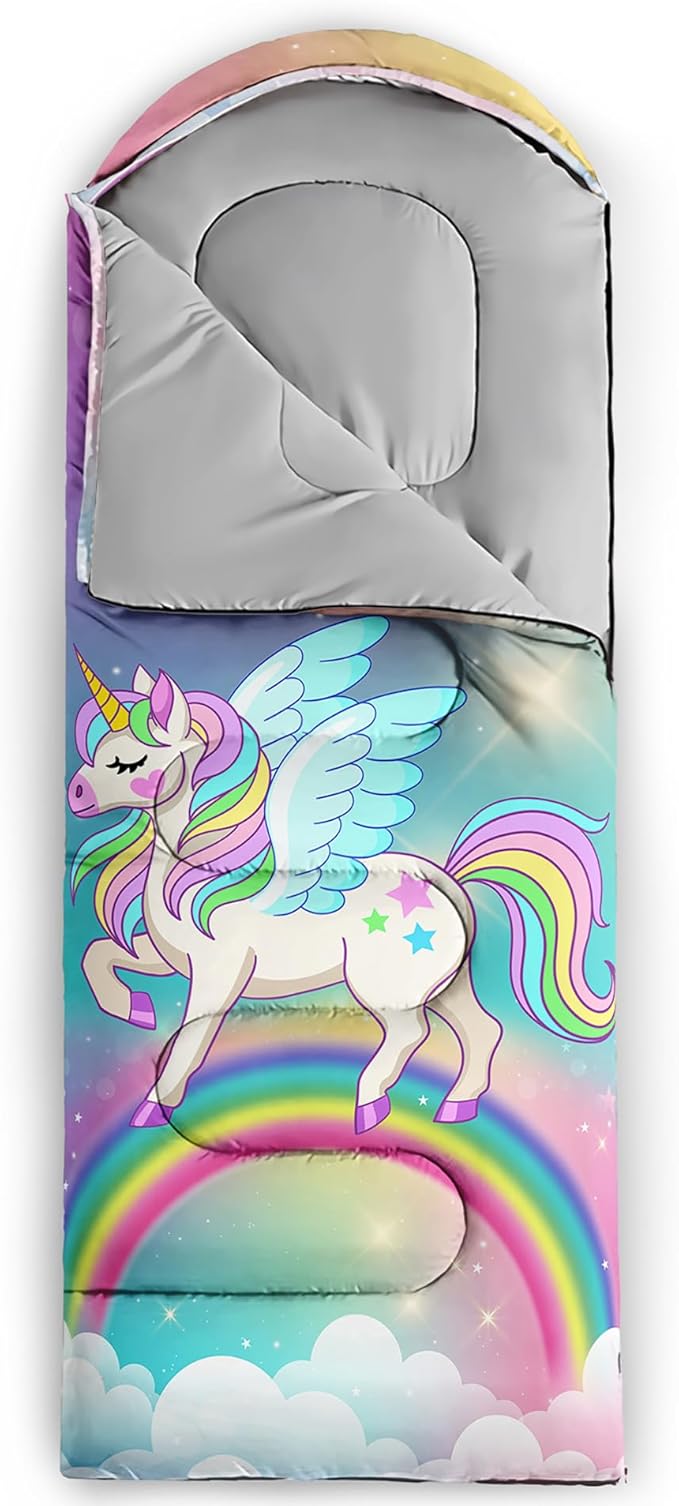 QOOMO Camping Sleeping Bags,3 Season Warm & Cool Weather,Lightweight,Waterproof Sleeping Bags for Adults & Kids,Traveling,and Outdoors,Camping Gear Equipment