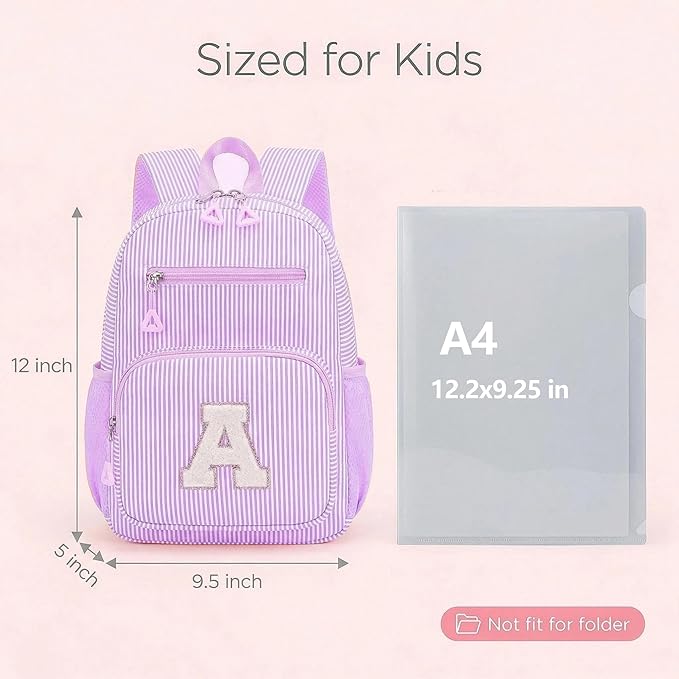Mini Toddler Backpack for Girls 2-4, Cute Personalized Preschool Kindergarten Backpack for Kids Birthday Gifts (Purple M)